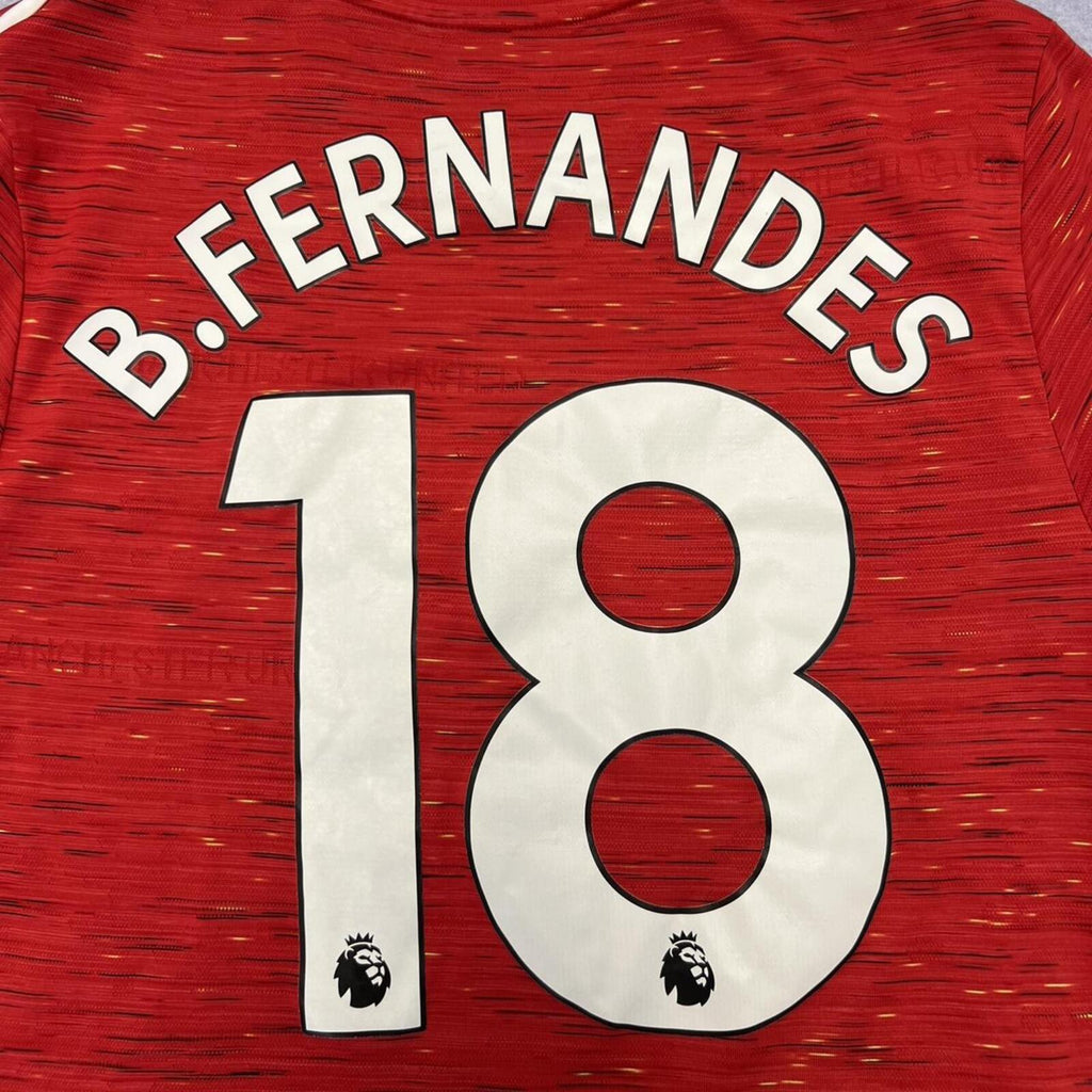 2020/21 Manchester United Adidas Authentic Home Jersey #18 Bruno Fernandes Medium