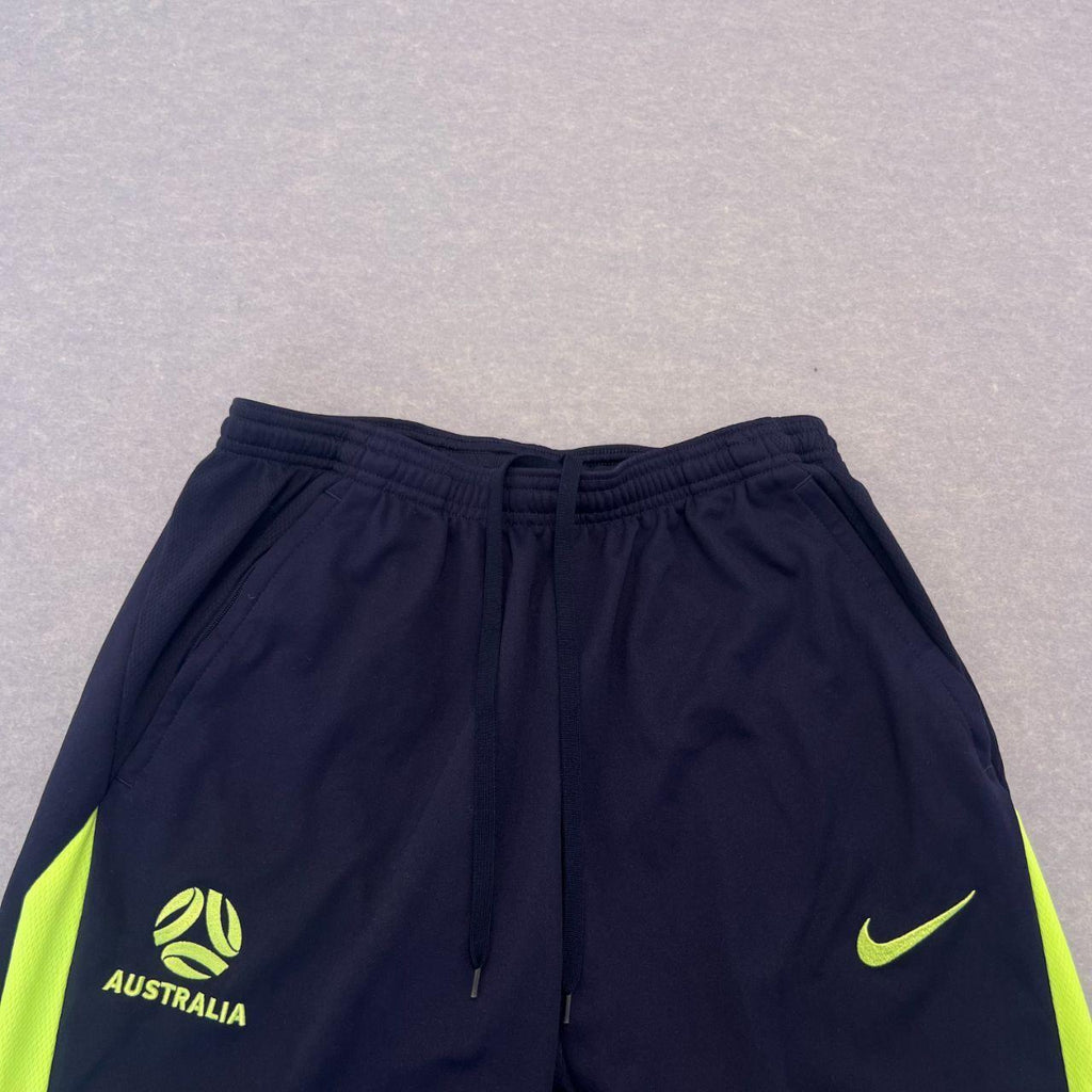 Nike Football Australia Team Track Pants Socceroos Zip Pockets Navy Mens Small