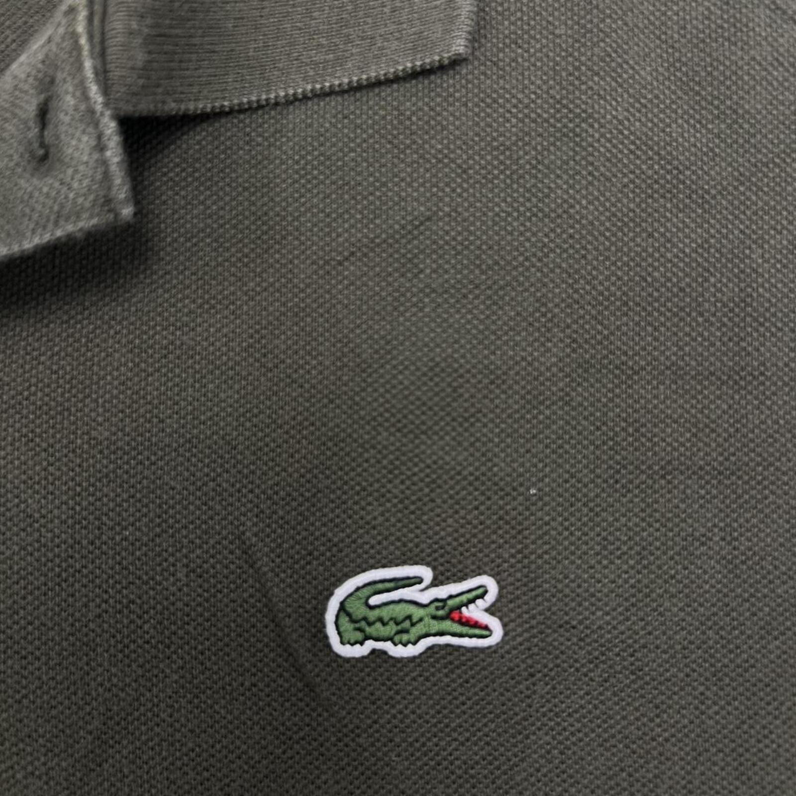 Vintage 90’s Lacoste Men’s Olive Green Dress Polo Y2K Crocodile Size 5 (Large)