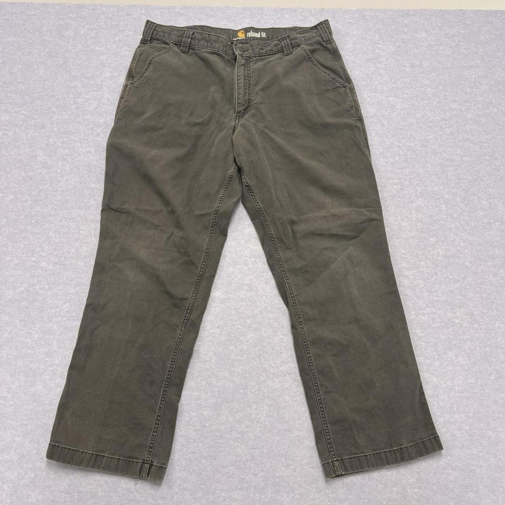 Carhartt Relaxed Fit Carpenter Pants Charcoal Grey Workwear Faded W38 L30