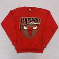 Vintage Chicago Bulls NBA Red Crewneck Sweatshirt Competitor Made In USA Large