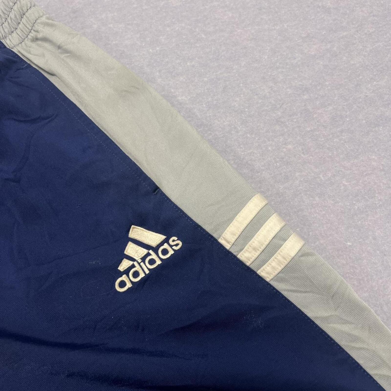 Vintage Adidas YMCA Activ Action Navy Track Pants Y2K Baggy Men's Medium