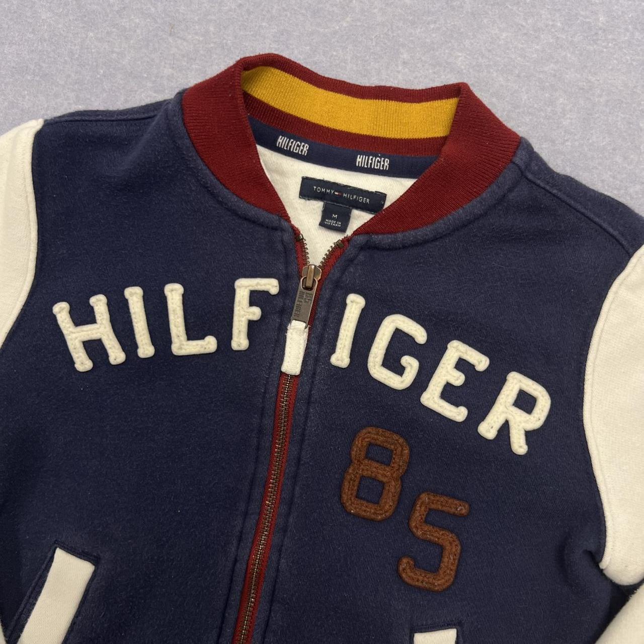 Vintage 1990’s Tommy Hilfiger Varsity Full Zip SpellOut Jumper Y2K Youth Medium