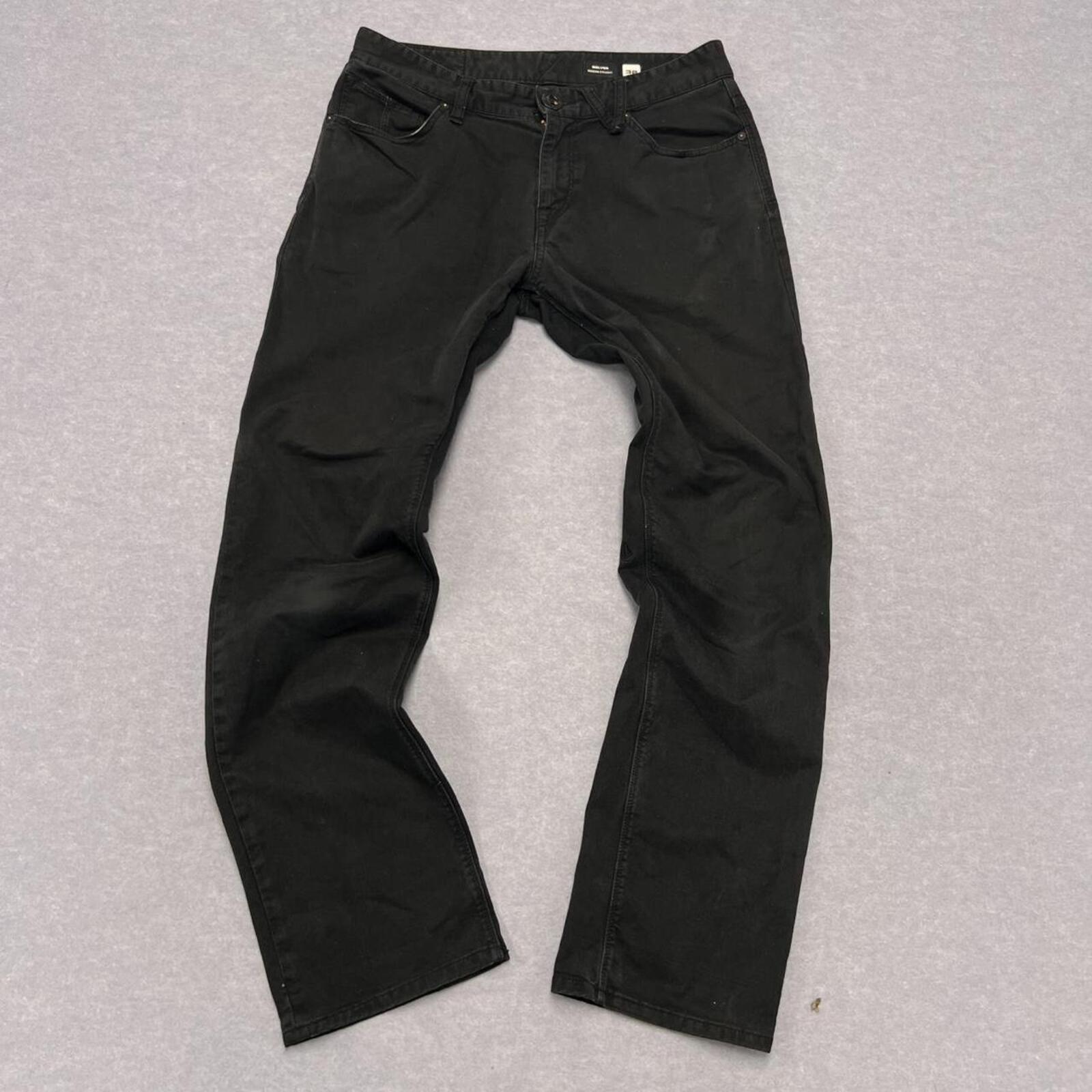 Vintage Volcom Skate “Solver” Modern Straight Black Denim Jeans Men's W32