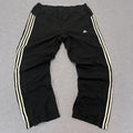Vintage Adidas Clima365 Men's Black Baggy Track Pants No Drawstring Y2K Medium