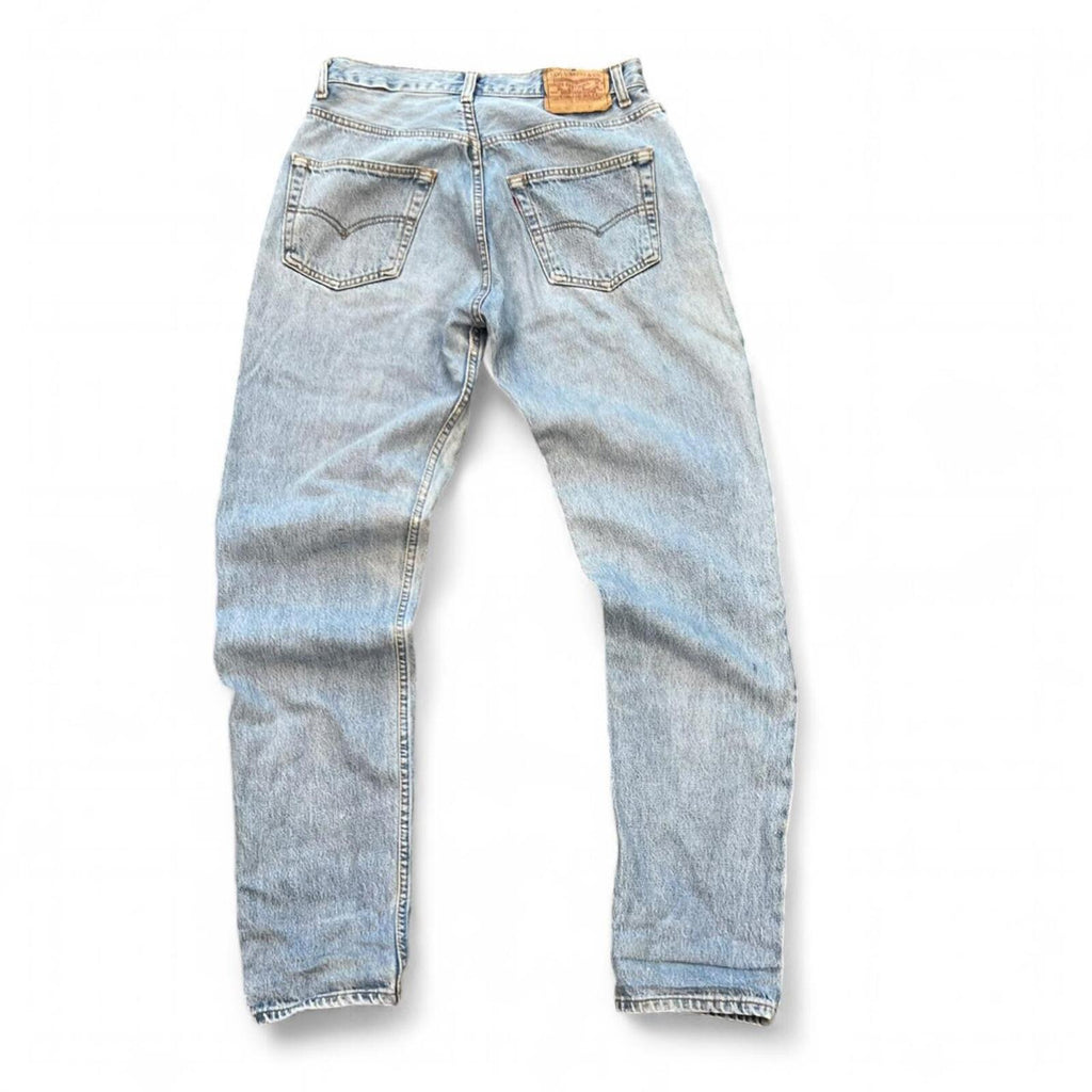 Vintage 1990 Levi's 501 Jeans Light Wash Straight Leg Denim Womens Size 12 W28”