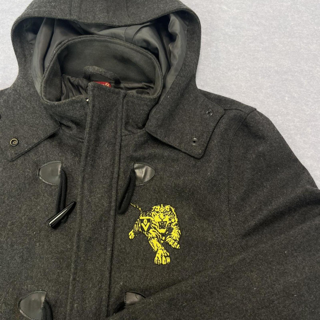 Richmond Tigers AFL First 18 Vintage Fit Grey Duffle / Trench Coat Jacket Small