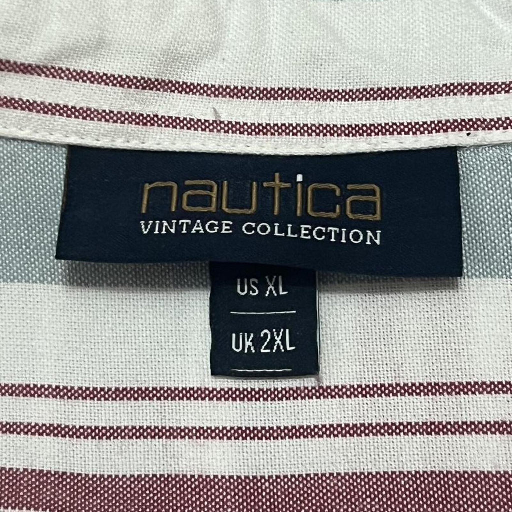 Vintage Nautica Ferguson Men's Multicolour Striped L/S Sailing Logo Shirt  XL