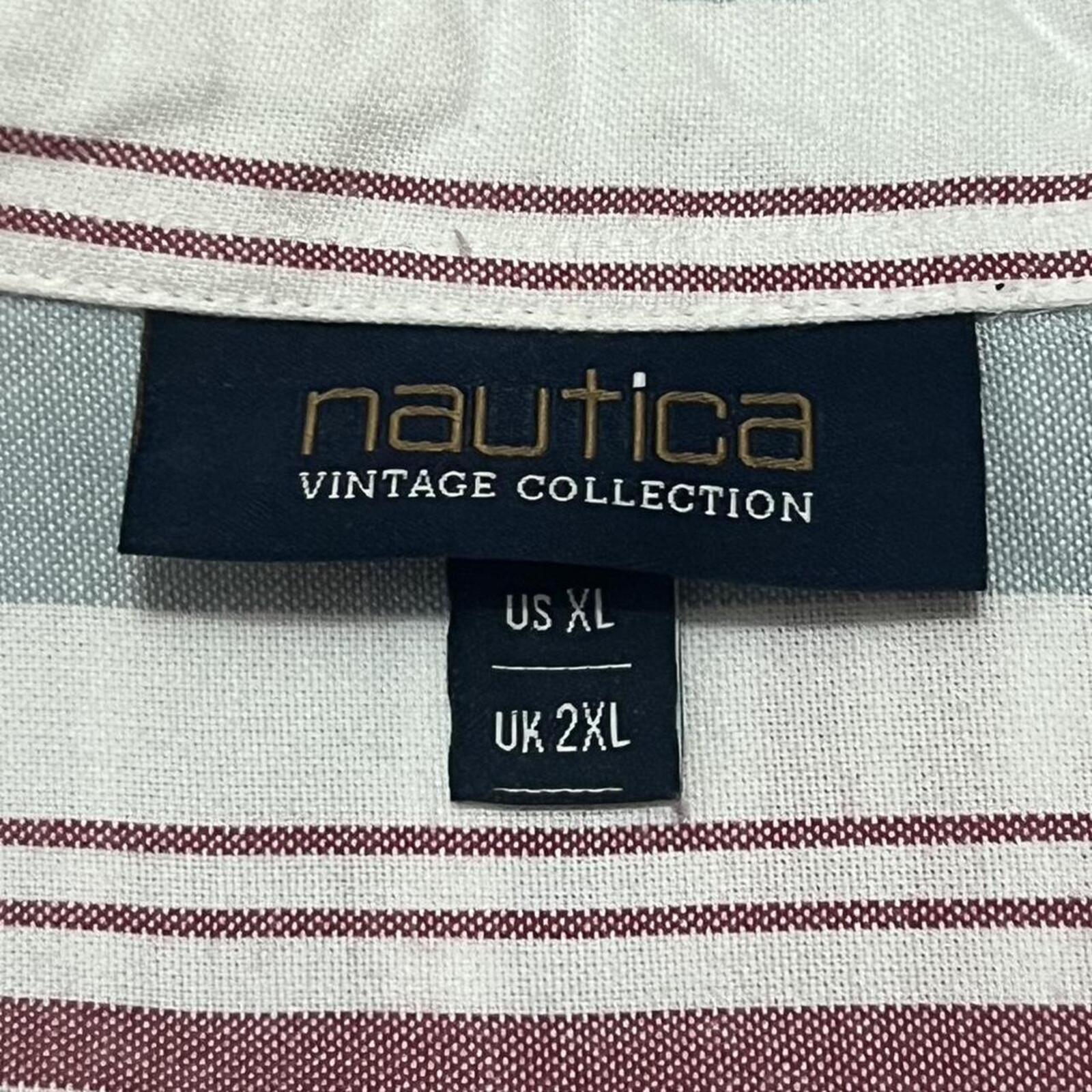 Vintage Nautica Ferguson Men's Multicolour Striped L/S Sailing Logo Shirt  XL