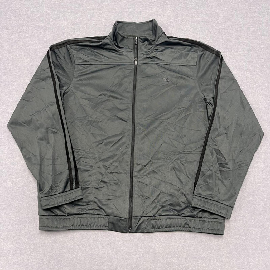 Vintage 90’s Starter Men's Metallic Grey Full Zip Track Jacket Streetwear XL
