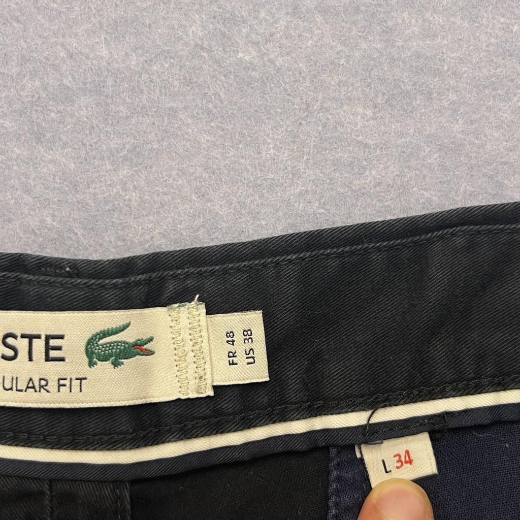 Vintage 90’s Lacoste Black Regular Fit Chino Trousers Pants Men’s W38 L34