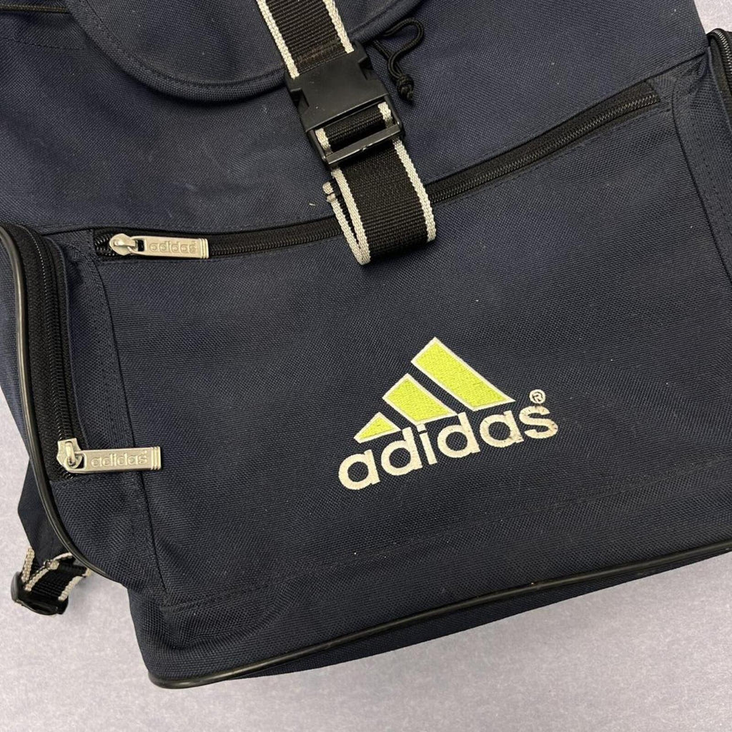 Vintage 90s Adidas Originals West Germany Navy Embroidered Skater Backpack Bag