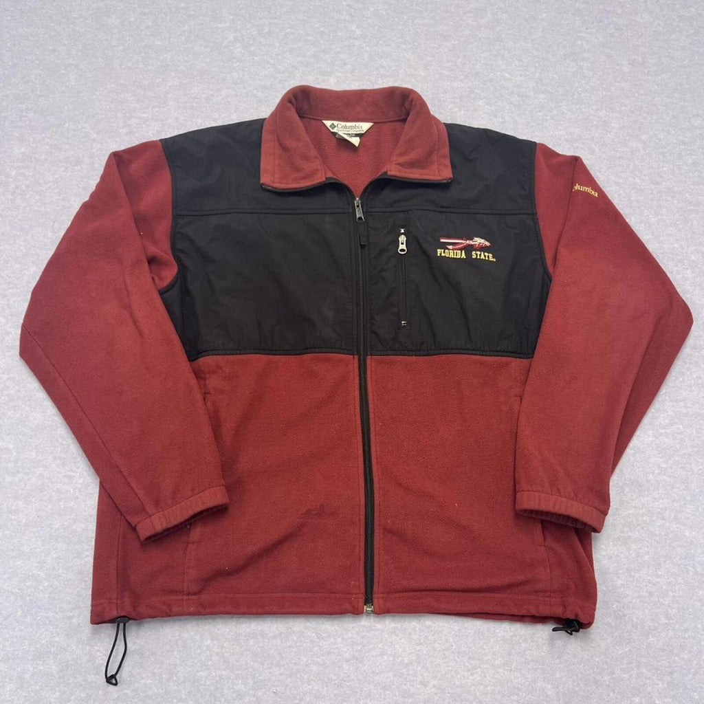 Vintage Columbia Sportswear Florida State Seminoles Men's Burgundy Fleece Zip Jacket XL
