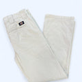 Dickies Men's Cream & White Corduroy Straight Leg 824 Trouser Pants Size 28