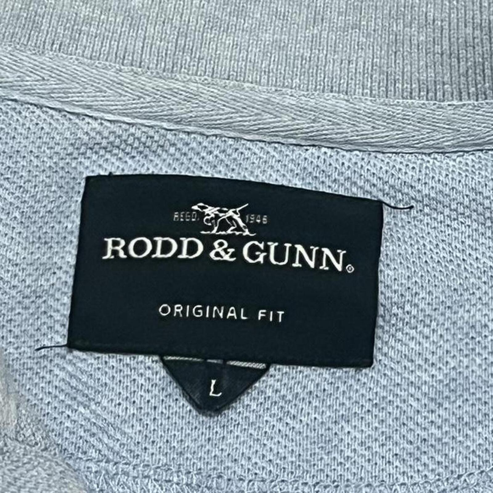 Rodd & Gunn Men's Original Fit Light Blue Marle Polo (Brown Dog) Shirt Large