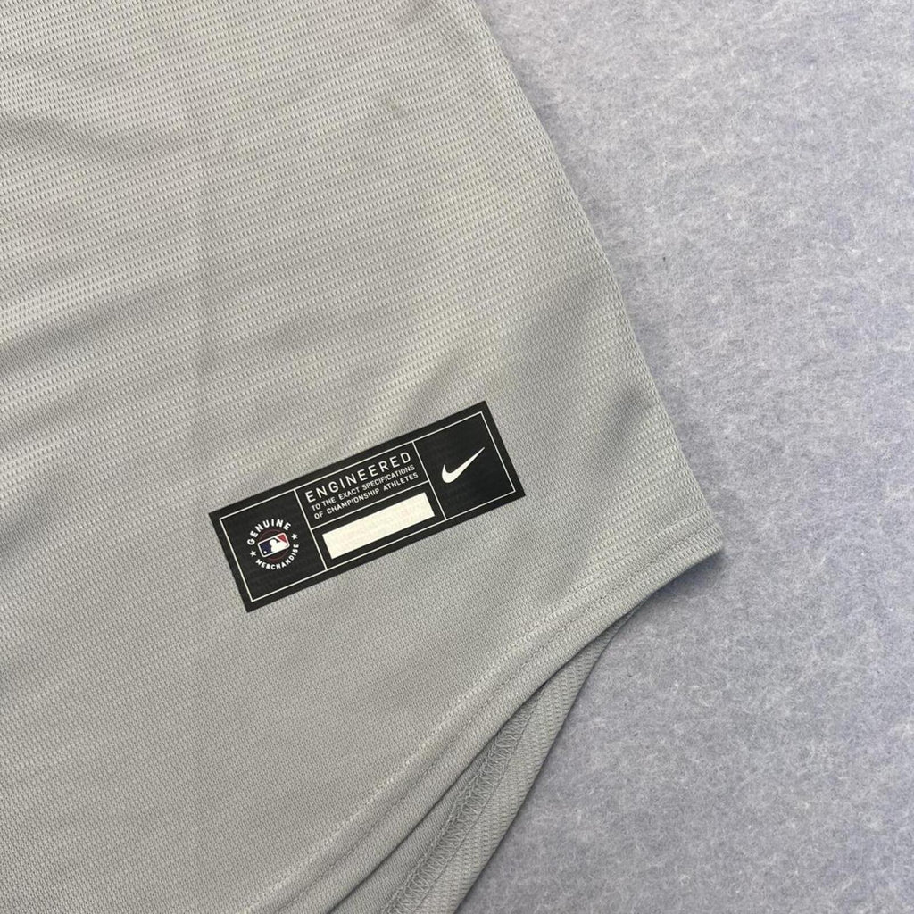2021 Nike MLB Los Angeles Dodgers Grey Replica Player Button Up Away Jersey Men’s Medium