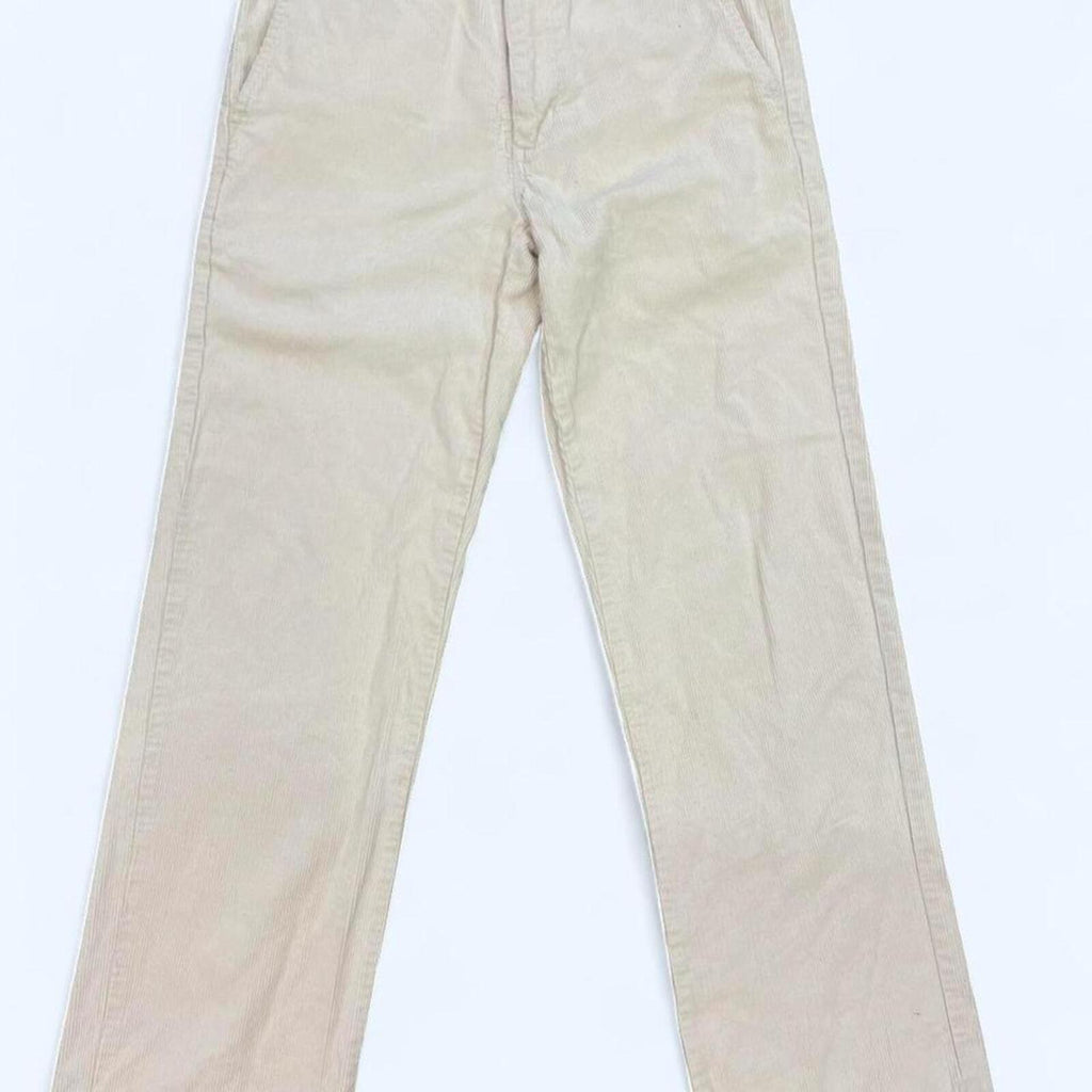 Dickies Men's Cream & White Corduroy Straight Leg 824 Trouser Pants Size 28