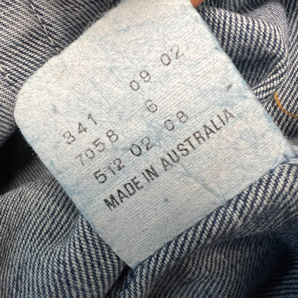 Vintage 2002 Levi's 512 Made In Australia Dark Wash Denim Straight Jeans W36 L34