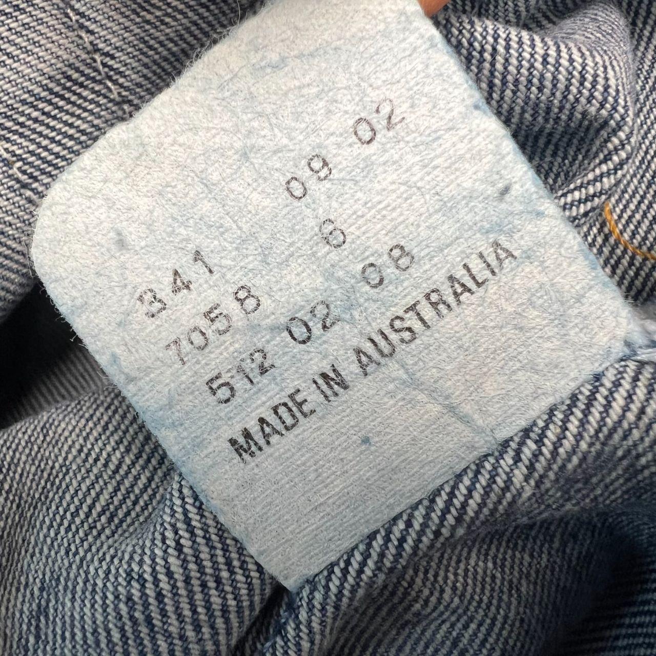 Vintage 2002 Levi's 512 Made In Australia Dark Wash Denim Straight Jeans W36 L34