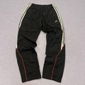 Vintage Adidas Men's Black White & Orange Striped  Baggy Streetwear Skater Track Pants Y2K Small