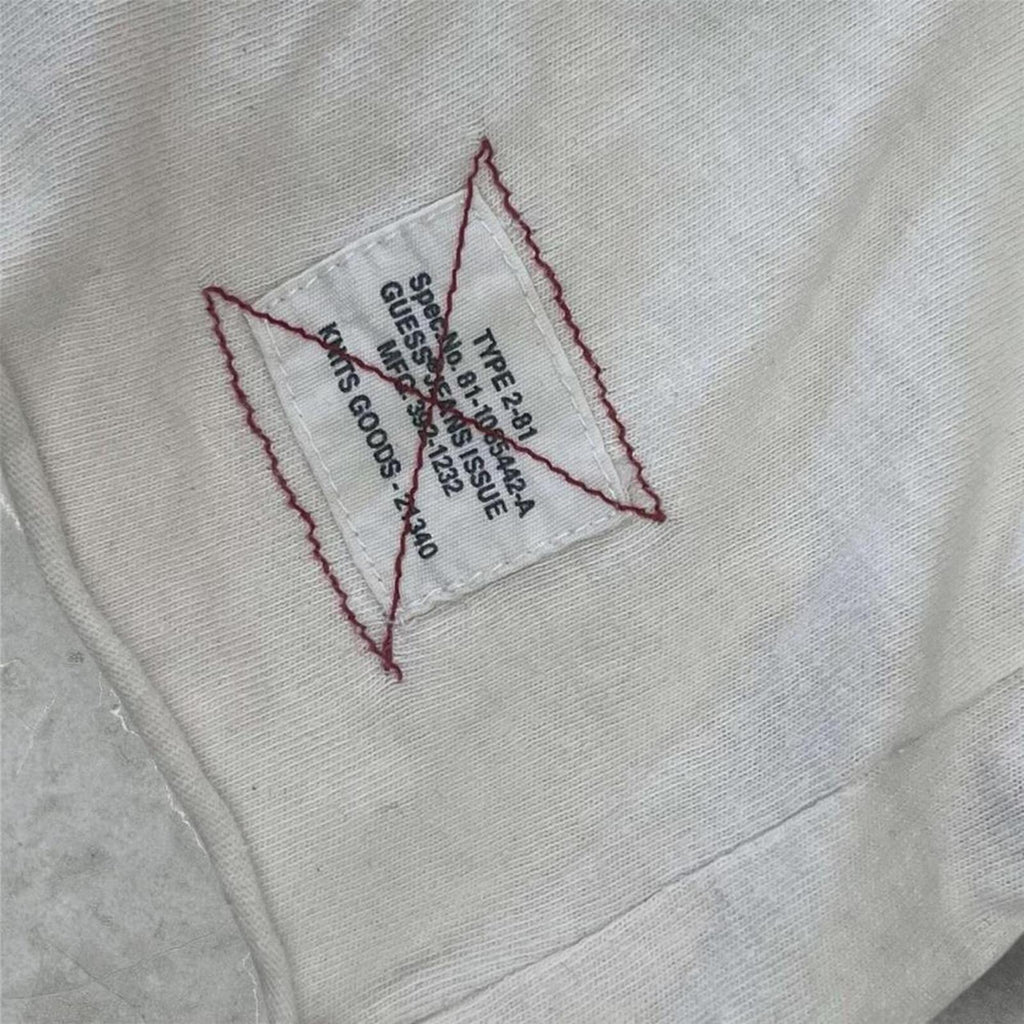 Vintage Guess Mens Navy & White No.81 Jersey T-Shirt Embroidered Logo Y2K Streetwear Size XL