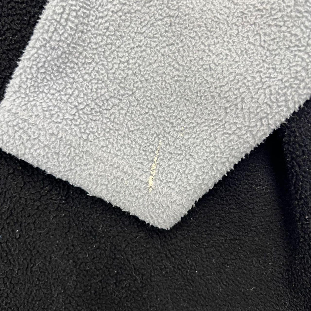 Vintage 1990s Slazenger Grey & Black 1/4 Zip Fleece Jumper Oversized Small