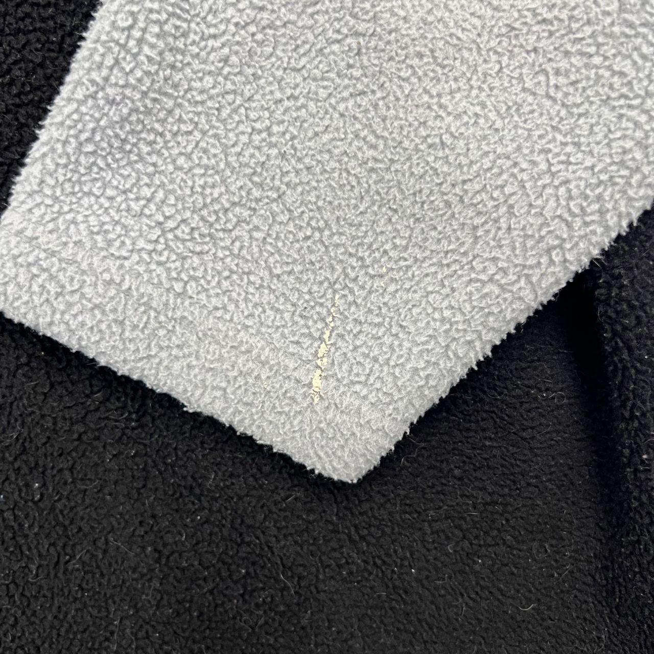 Vintage 1990s Slazenger Grey & Black 1/4 Zip Fleece Jumper Oversized Small