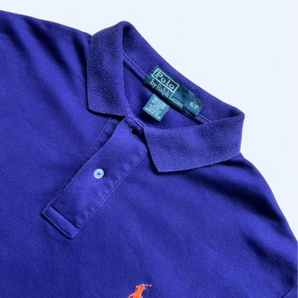 Vintage Polo Ralph Lauren Men's Purple Preppy Polo Size Small (Oversized Fit)
