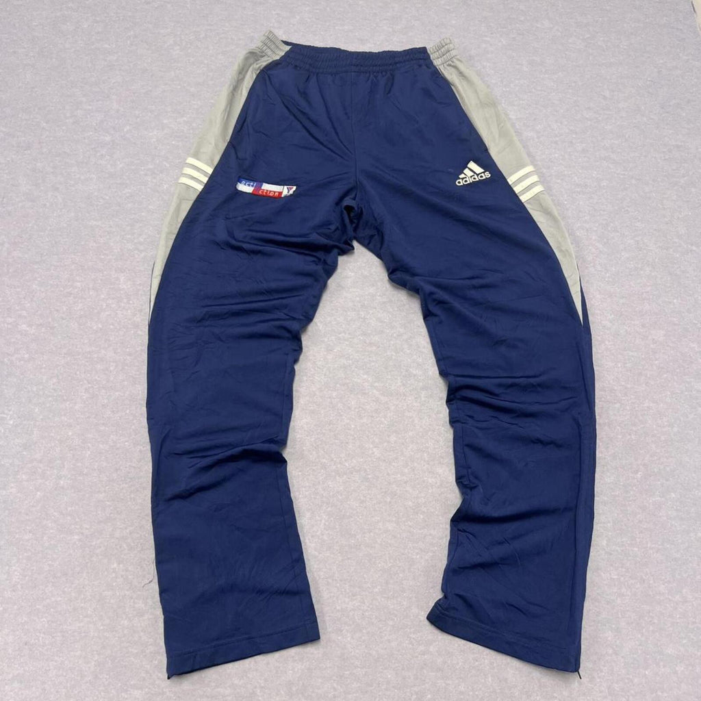 Vintage Adidas YMCA Activ Action Navy Track Pants Y2K Baggy Men's Medium