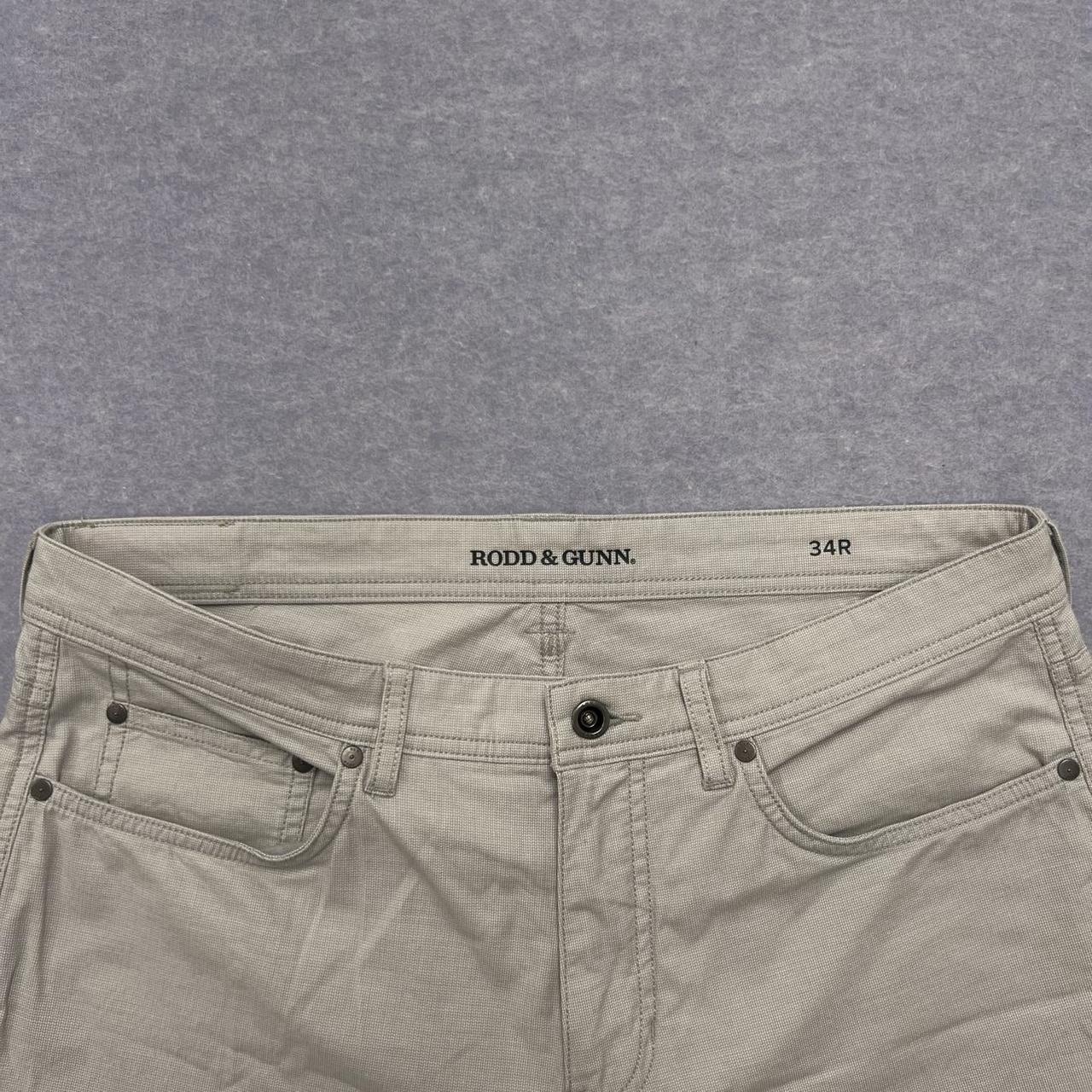 Vintage Rodd & Gunn Grey Marl Men’s Chino Trousers Preppy Straight 34R W34 L32
