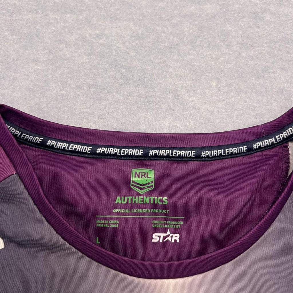 Melbourne Storm NRL Star Athletics Men's Purple Training Jersey Large