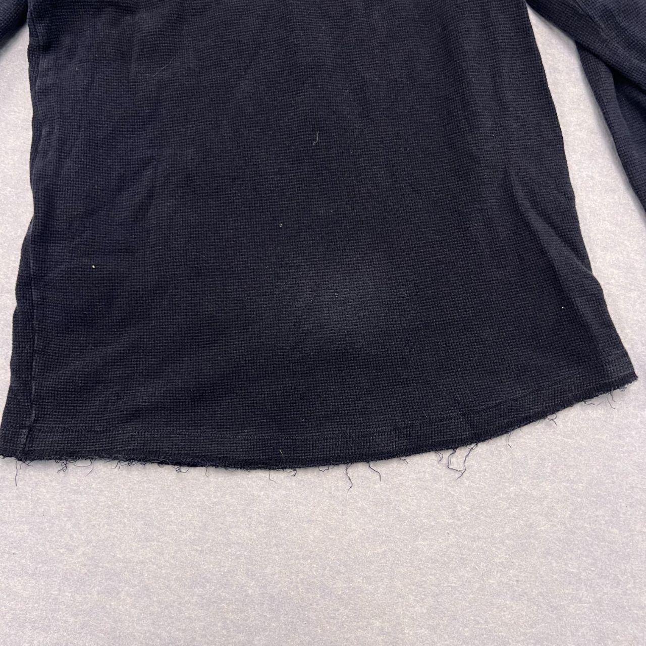 Vintage Hollister Surf Co Navy Blue Waffle Knit Embroidered Sweater Men's Large