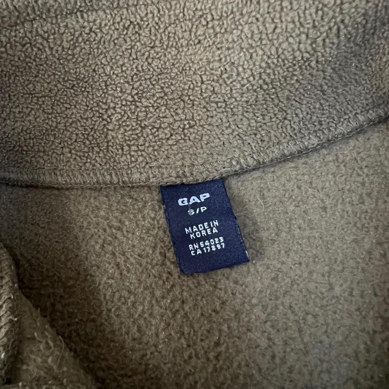 Vintage 1980’s GAP Forrest / Olive Green Fleece 1/4 Zip Jumper Men’s Small