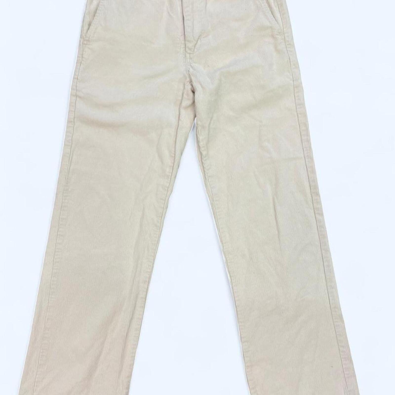 Dickies Men's Cream & White Corduroy Straight Leg 824 Trouser Pants Size 28