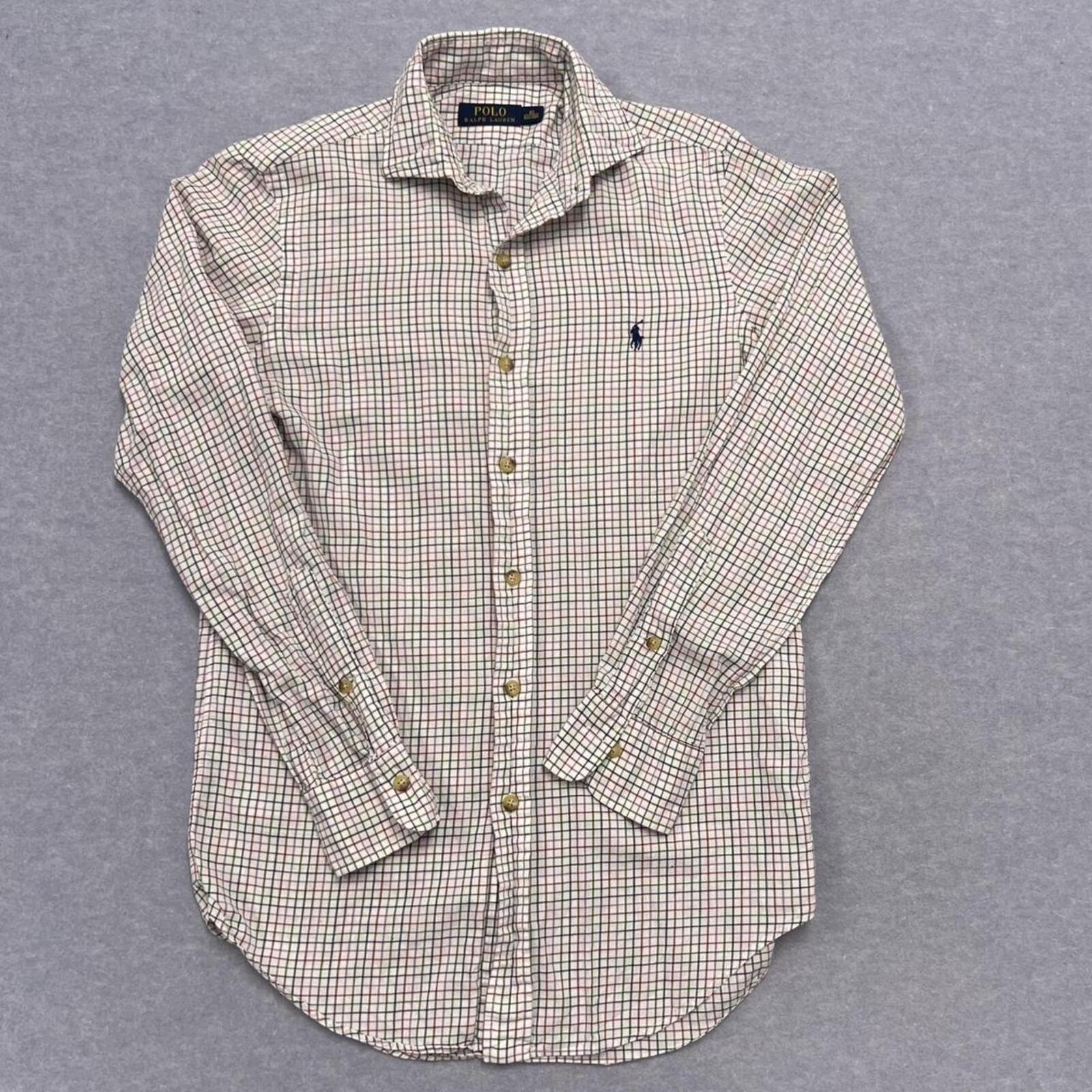 Polo Ralph Lauren long sleeve button-up shirt in a classic multi-colour check pattern.