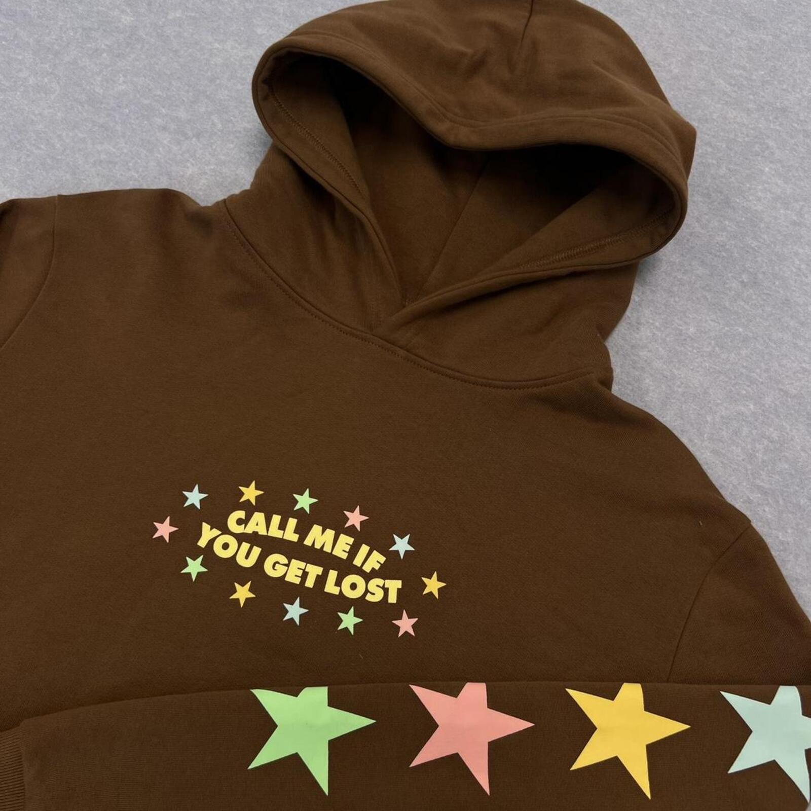 Tyler The Creator Call Me If You Get Lost Brown Star Concert Tour Hoodie Medium