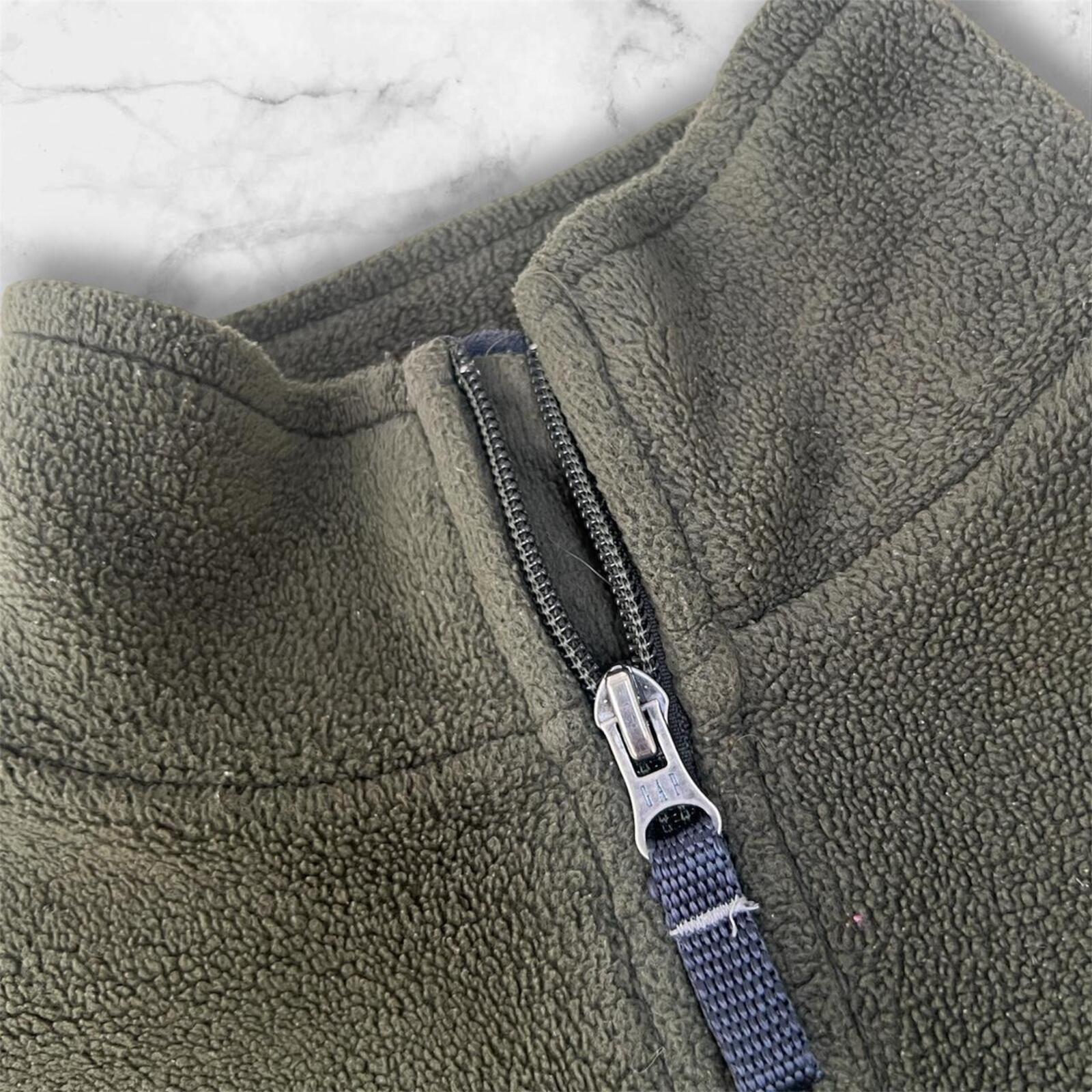 Vintage 1980’s GAP Forrest / Olive Green Fleece 1/4 Zip Jumper Men’s Small