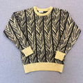 Vintage Chagal Paris Pure New Wool Knit Sweater White & Black