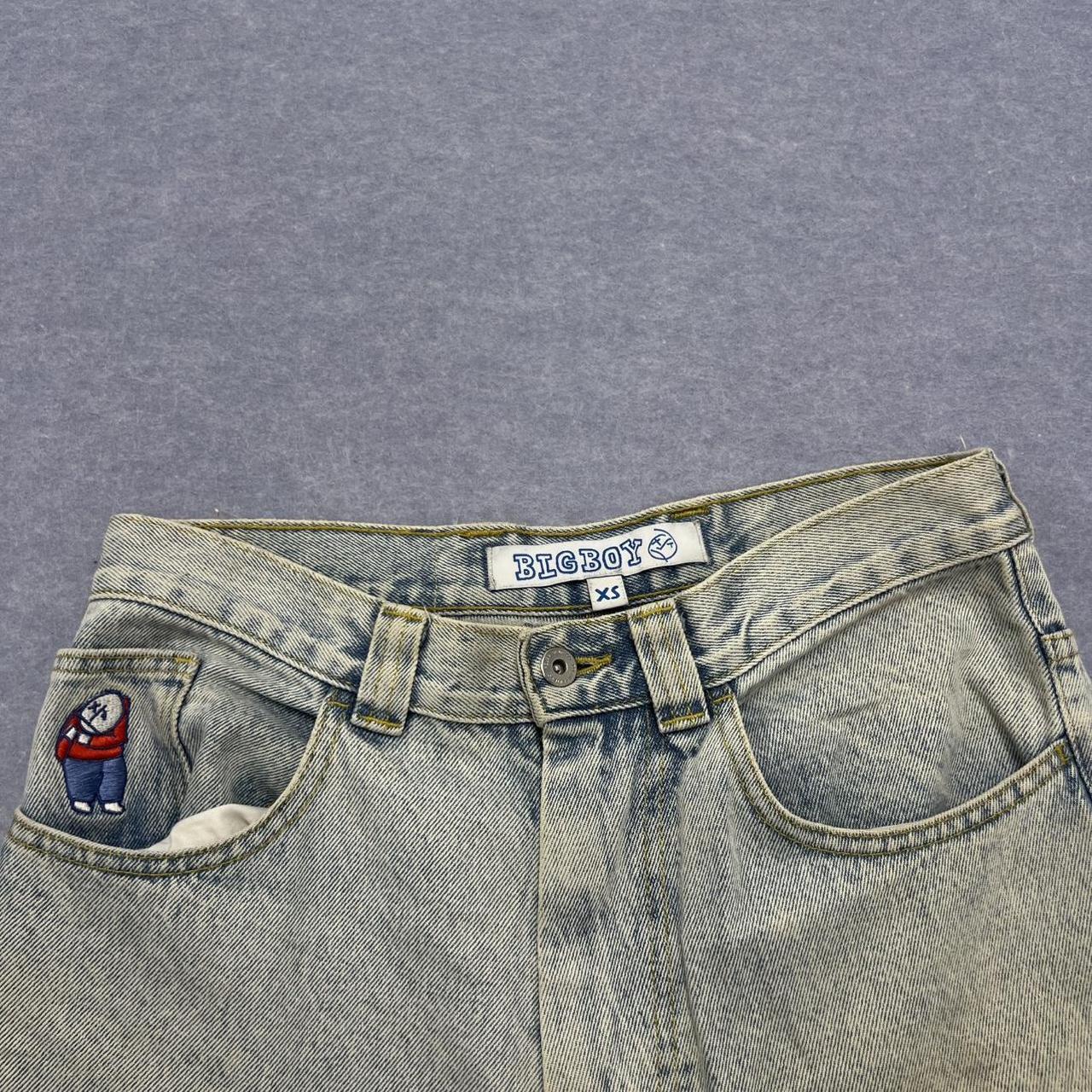Polar Skate Co Big Boy Light Wash Baggy Denim Jeans Thrashed Distressed XS