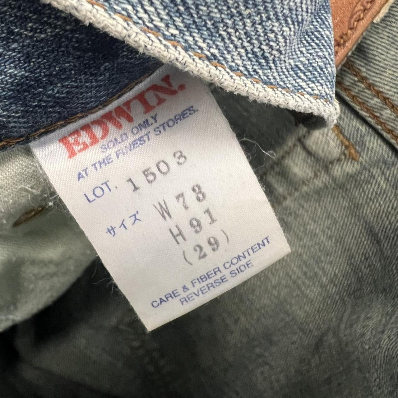 Vintage Edwin 1503 Japanese Denim Distressed Y2K Jeans W29 L