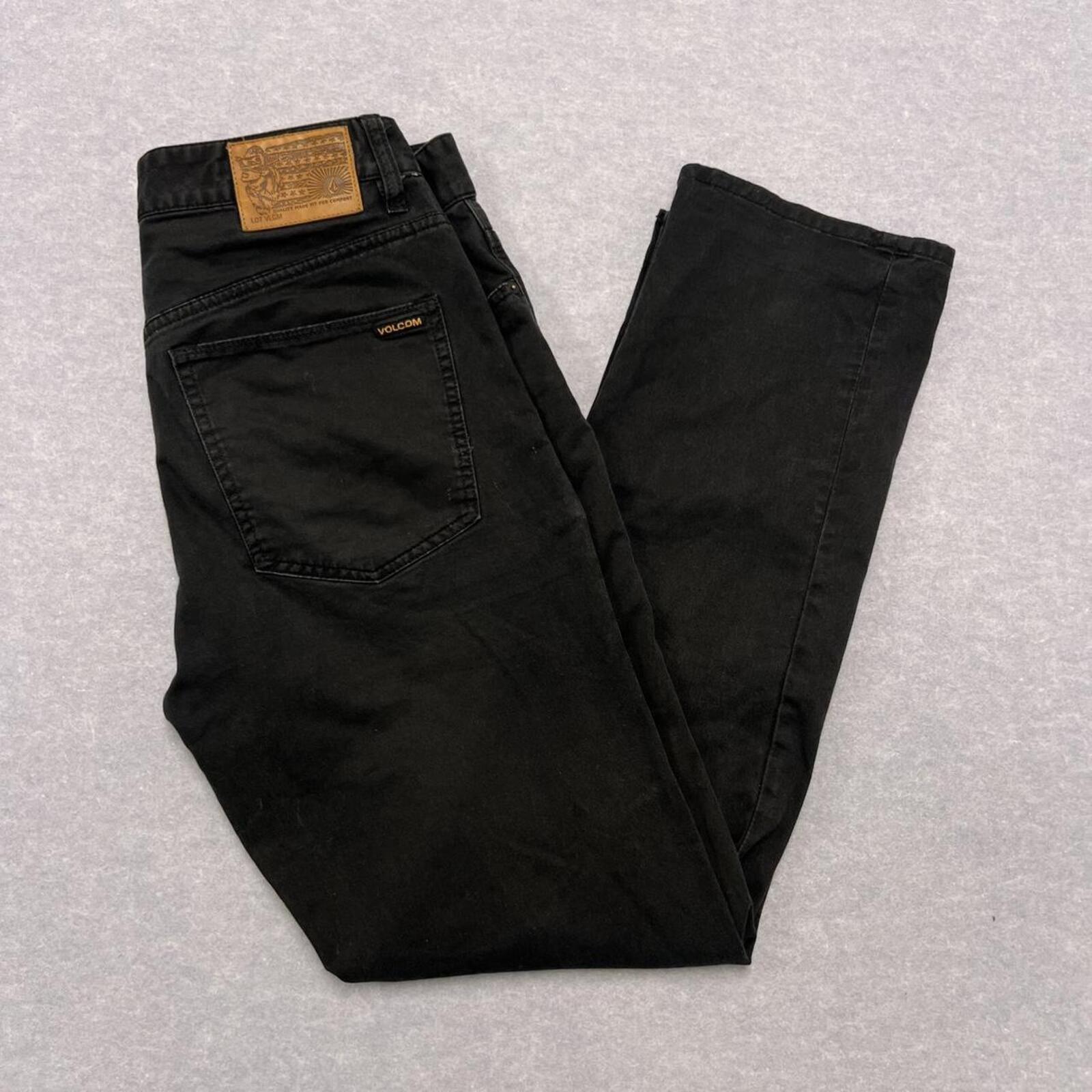 Vintage Volcom Skate “Solver” Modern Straight Black Denim Jeans Men's W32