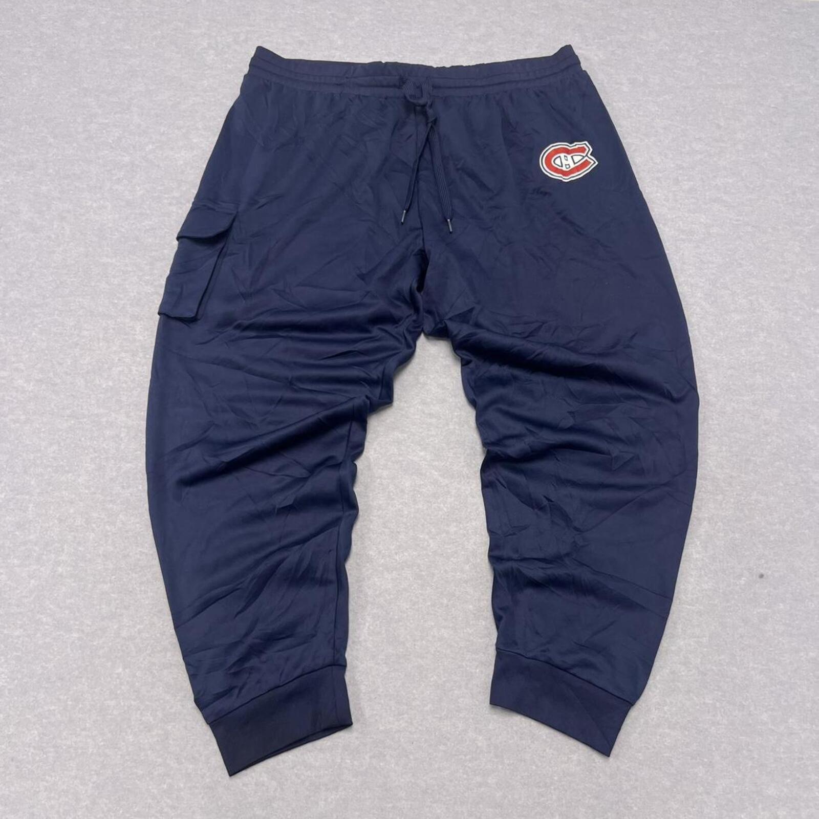 Vintage NHL Montreal Canadiens Navy Track Pants Baggy Official Licensed XL