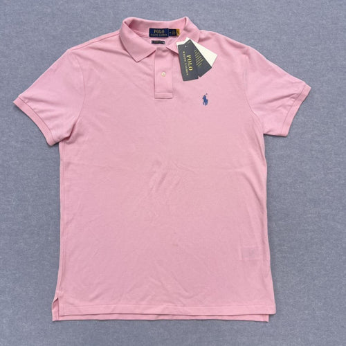 BNWT Polo Ralph Lauren Pink Polo Shirt Custom Slim Fit Men’s Preppy Medium
