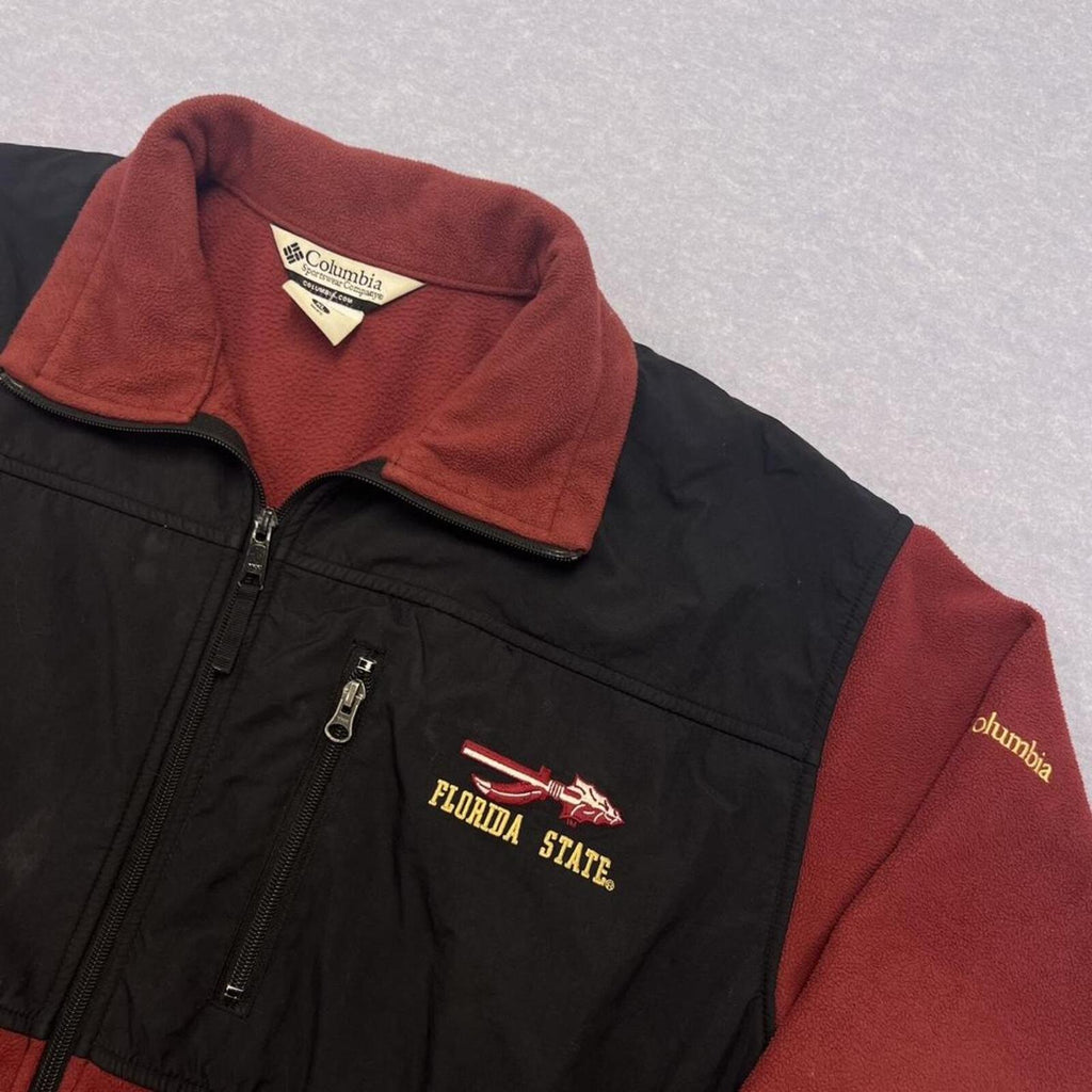 Vintage Columbia Sportswear Florida State Seminoles Men's Burgundy Fleece Zip Jacket XL