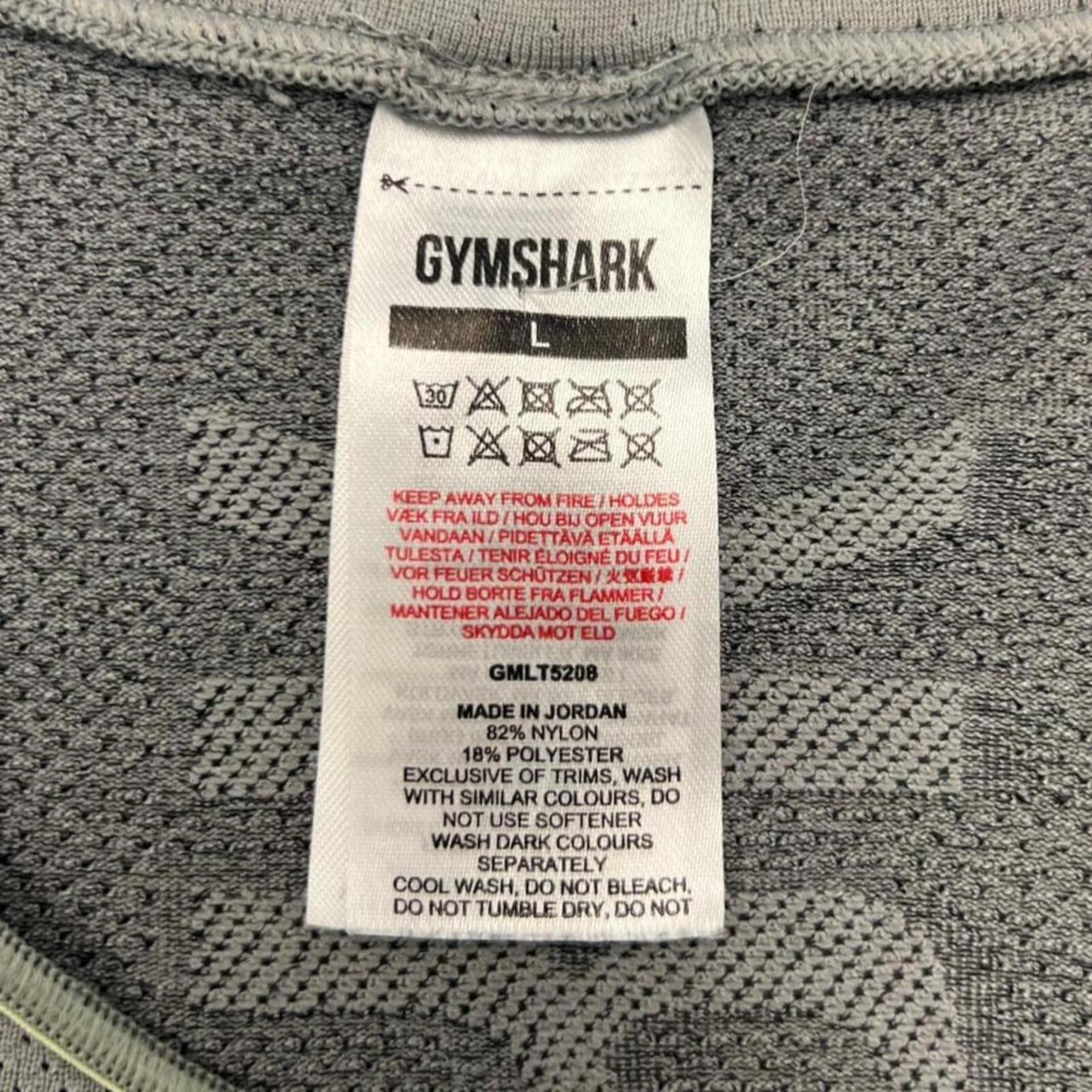 Gymshark Apex Men’s Smokey Grey Seamless Long Sleeve Compression Shirt Large