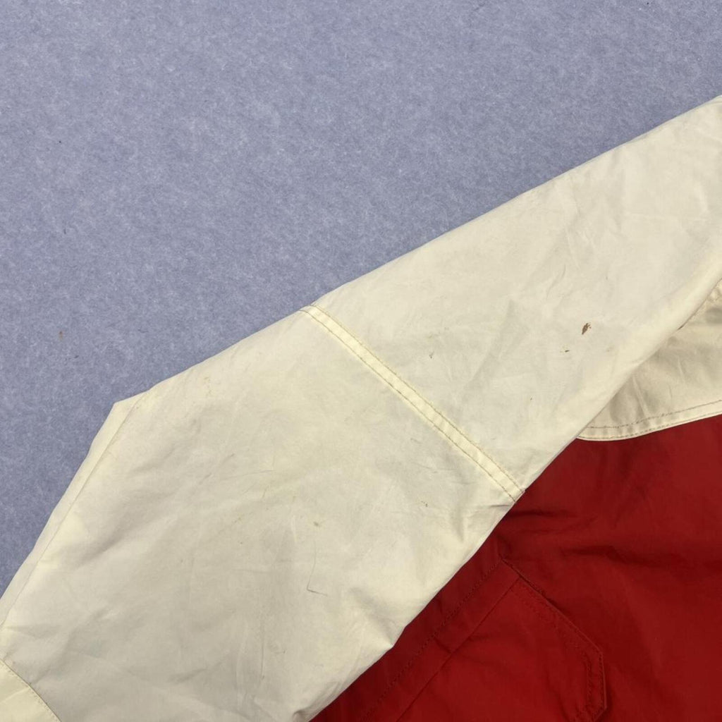 Vintage 90s Tommy Hilfiger Jeans Fleece Lined Sailing Jacket Red & White XXL