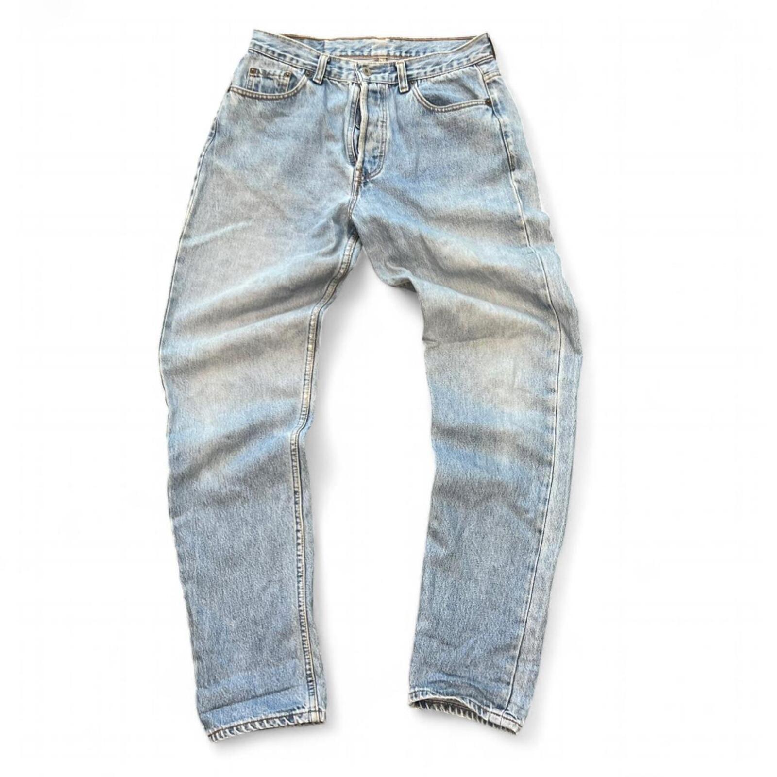 Vintage 1990 Levi's 501 Jeans Light Wash Straight Leg Denim Womens Size 12 W28”