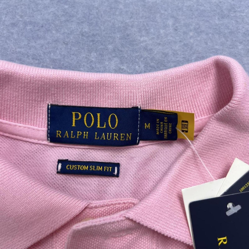 BNWT Polo Ralph Lauren Pink Polo Shirt Custom Slim Fit Men’s Preppy Medium