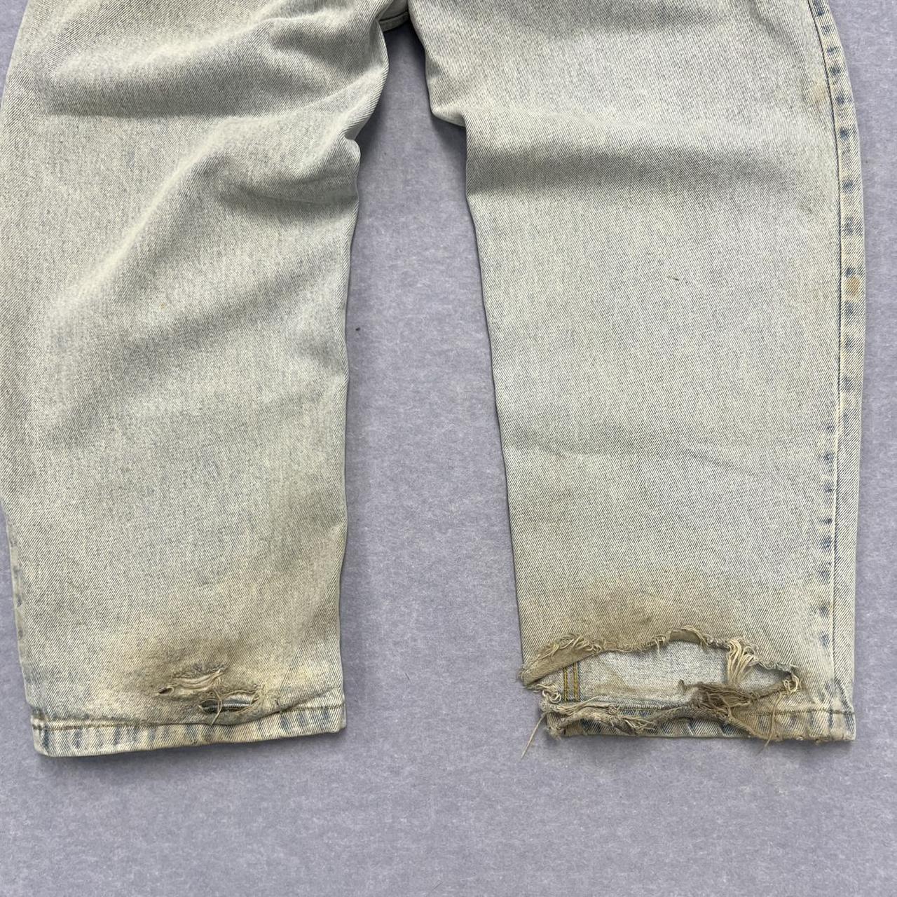 Polar Skate Co Big Boy Light Wash Baggy Denim Jeans Thrashed Distressed XS