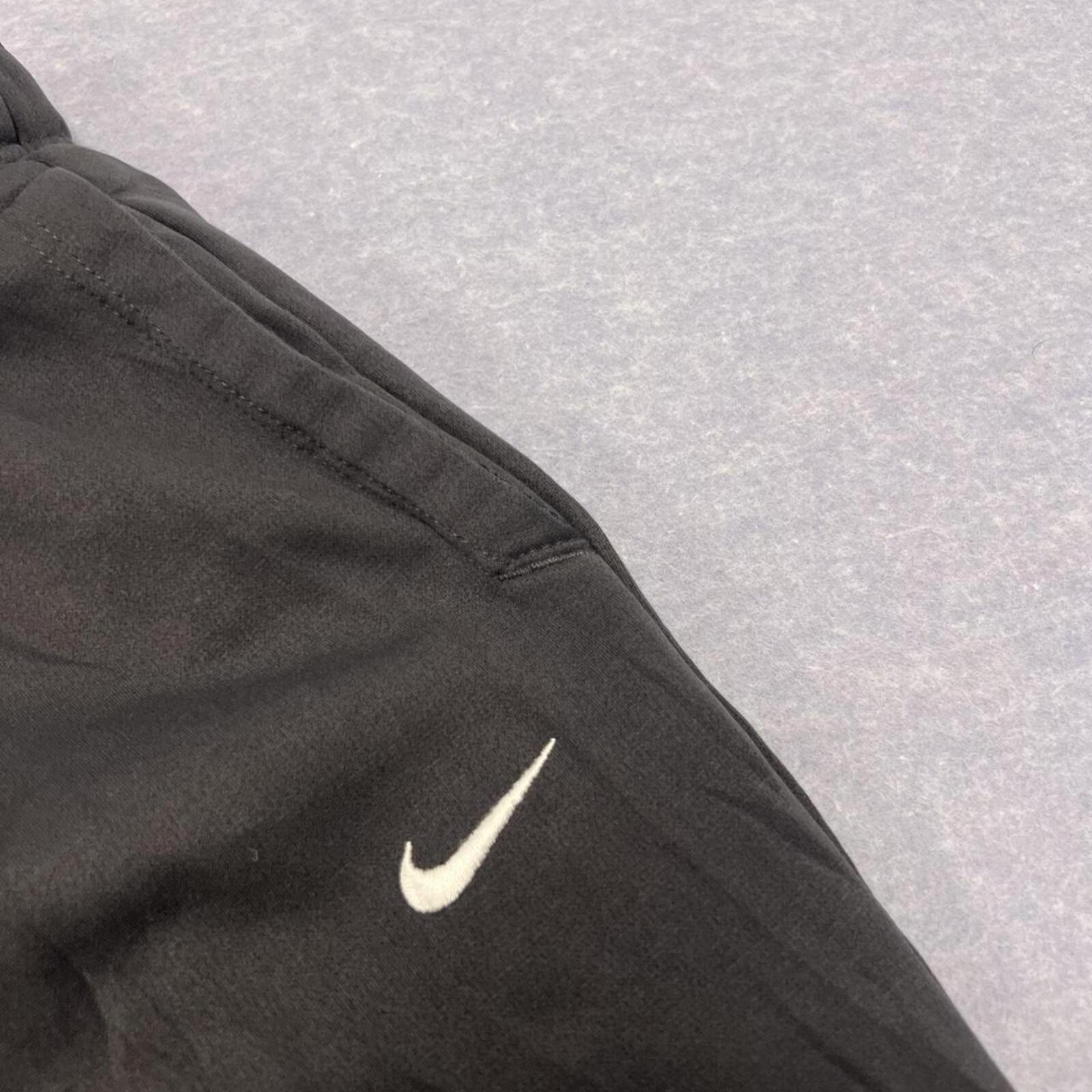 Vintage Nike Therma-Fit Men’s Dark Grey Baggy Track Pants Zip Streetwear Y2K XL
